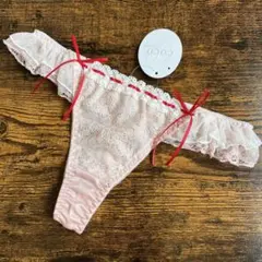 レディースショーツ　Tバック　ピンク　リボン　かわいい女性下着　ココランジェ　Mのサムネイル