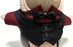 らぼ　ラボ服　長袖に見えるベストセット（えんじ色シャツ）のサムネイル