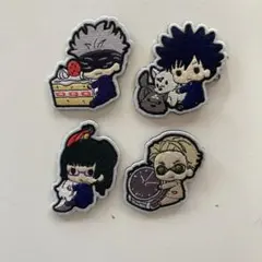 呪術廻戦ぴたコレししゅうマスコット4種セット