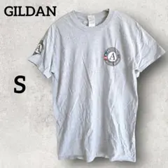 ギルダン 半袖Ｔシャツ S クルーネック プリント グレー 綿 US古着