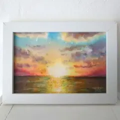 癒しの水彩画1173 sunrise - メルカリ