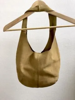【8日まで最終値下げ】美品！革製　スエード　レザー　ハンドバッグ　手提げ
