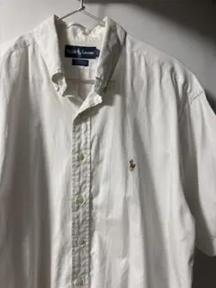 古着 90s POLO Ralph Lauren 半袖BDシャツ ホワイト