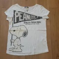 ヴィンテージSNOOPY白文字スパンコールTシャツ フリーサイズのサムネイル