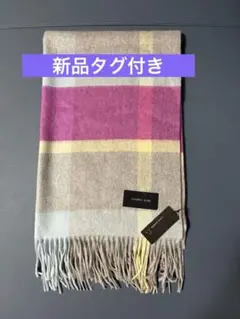★新品タグ付き★大判カシミヤマフラー チェック柄