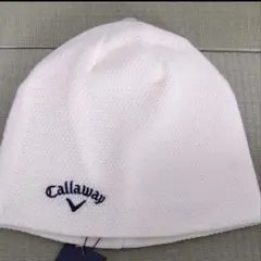 Callaway キャロウェイ ニット帽 ゴルフウェア 白 新品未使用・タグ付き