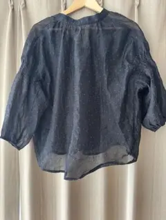 シースルーブラウス　ドット
