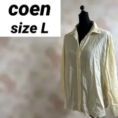 coen レディース ストライプ シャツ L