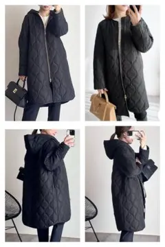 Emma Taylor 美シルエット3wayキルティングフードコート