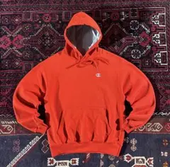 マ*ン様 champion ヘビーウェイト プルオーバー パーカー オレンジ M