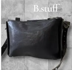 B.stuff ショルダーバック　ボディバック　オールレザー　ブラック