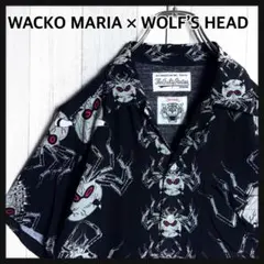 ウルフズヘッド　ワコマリア　ブラックセンス　別注　ハワイアンシャツ ウルフズヘッド×ワコマリア ブラックセンス別注 ハワイアンシャツ