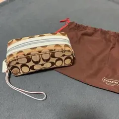 コーチ☆ポーチ☆キャンバス☆白系☆未使用美品☆タグ付き - メルカリ