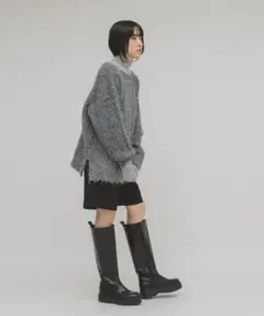 シャギールーズリブニット