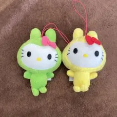 ハローキティ ぬいぐるみ うさぎフード付き 2個セット RODYコラボ