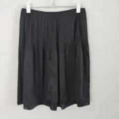COMME CA ISM ブラック プリーツスカート L