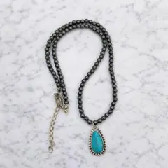 ターコイズ風ペンダントネックレス　アメカジ　ヴィンテージ