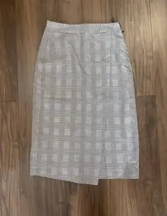 GU チェック柄 タイトスカート ひざ丈