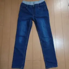 デニム長ズボン 160サイズ インディゴブルー