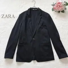 ザラ　コンフォートジャケット　テーラードジャケット　ブラック　シンプル　M