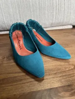 Santoni サントーニ ターコイズ　スエード　パンプス 35.5 サンダルのサムネイル