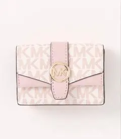 MICHAEL KORS MK 三つ折り財布 ホワイト/ピンク