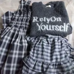 チェック ワンピース スカート セーター まとめ売り