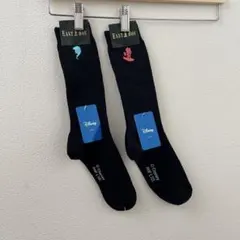 未使用　EAST BOY Disney キャラクター刺繍 ブラックソックス