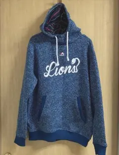 西武ライオンズ　フード付き　プルオーバー　トレーナー　裏起毛　Lions