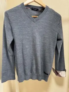BLACK LABEL CRESTBRIDGE グレー Vネックセーター M