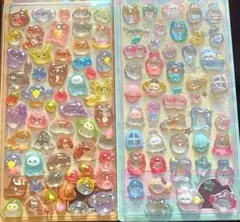 動物　きぐるみ　ボンボンドロップシール　セット　ネコ　ハムスター