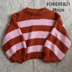 FOREVER21 【M】 肉厚ニット ボーダー 派手