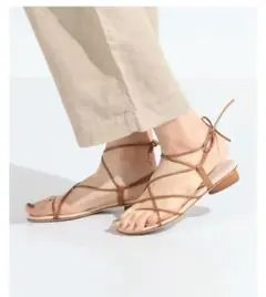 FABIO RUSCONI / レースアップ サンダル  38