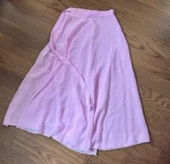 巻きスカート ピンク