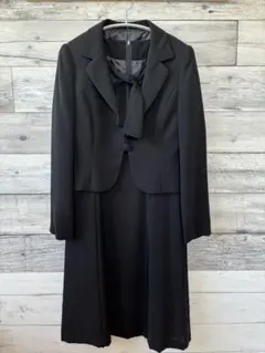 礼服・喪服　ブラックフォーマル　リボン付き　7号　Sサイズ