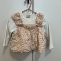 petit main サイズ80 フリル付きトップス