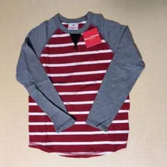 タグ付新品未使用　ハナアンダーソン長袖ボーダーラグランカットソー 　130cm