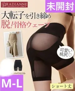 RADIANNE 骨盤ショートガードル ハイウエストM-L ブラックのサムネイル