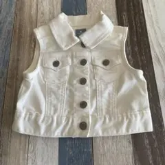 baby GAP デニムベスト ホワイト 80cm
