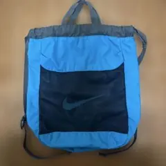 Nike プールバッグ 青 メッシュポケット付き ナップザック