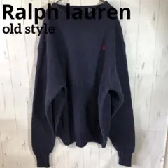 ラルフローレン☆激シブローゲージニット☆刺繍ロゴ☆古着好きにはたまらない☆