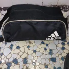adidas ゴルフ　サッカー　シューズケース ブラック 中古 スパイクバッグ