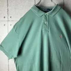 【ポロ ラルフローレン Ralph Lauren 90s ポロシャツ 刺繡ロゴ】