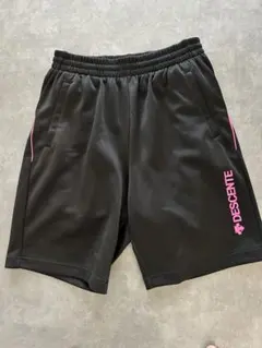 데센테 쇼츠 블랙 핑크 로고