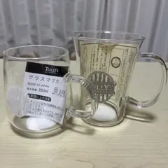 【早い者勝ち】　TULLY'S COFFEE タリーズ　マグカップ　ガラス　2点