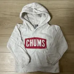 CHUMS チャムス kidsM パーカー グレー ボックスロゴ