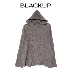 BLACKUP ブラックアップ リブニット パーカー フーディー ブラウン Fのサムネイル