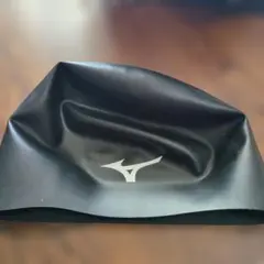 Mizuno ブラック スイムキャップ　ゴム製