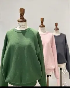 ungridカシミヤ混スムース編みルーズニット