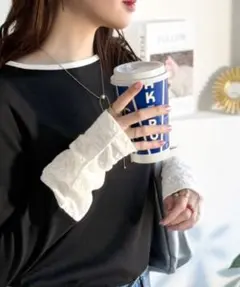 classicalelf 新品 ふくれジャガード切り替えリブトップス